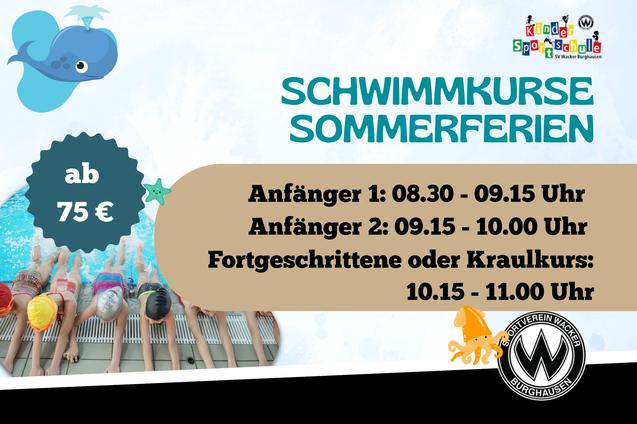 Schwimmkurse Sommer 2026 In den Sommerferien bieten wir wieder Schwimmkurse an. Die Anmeldung ist jetzt möglich