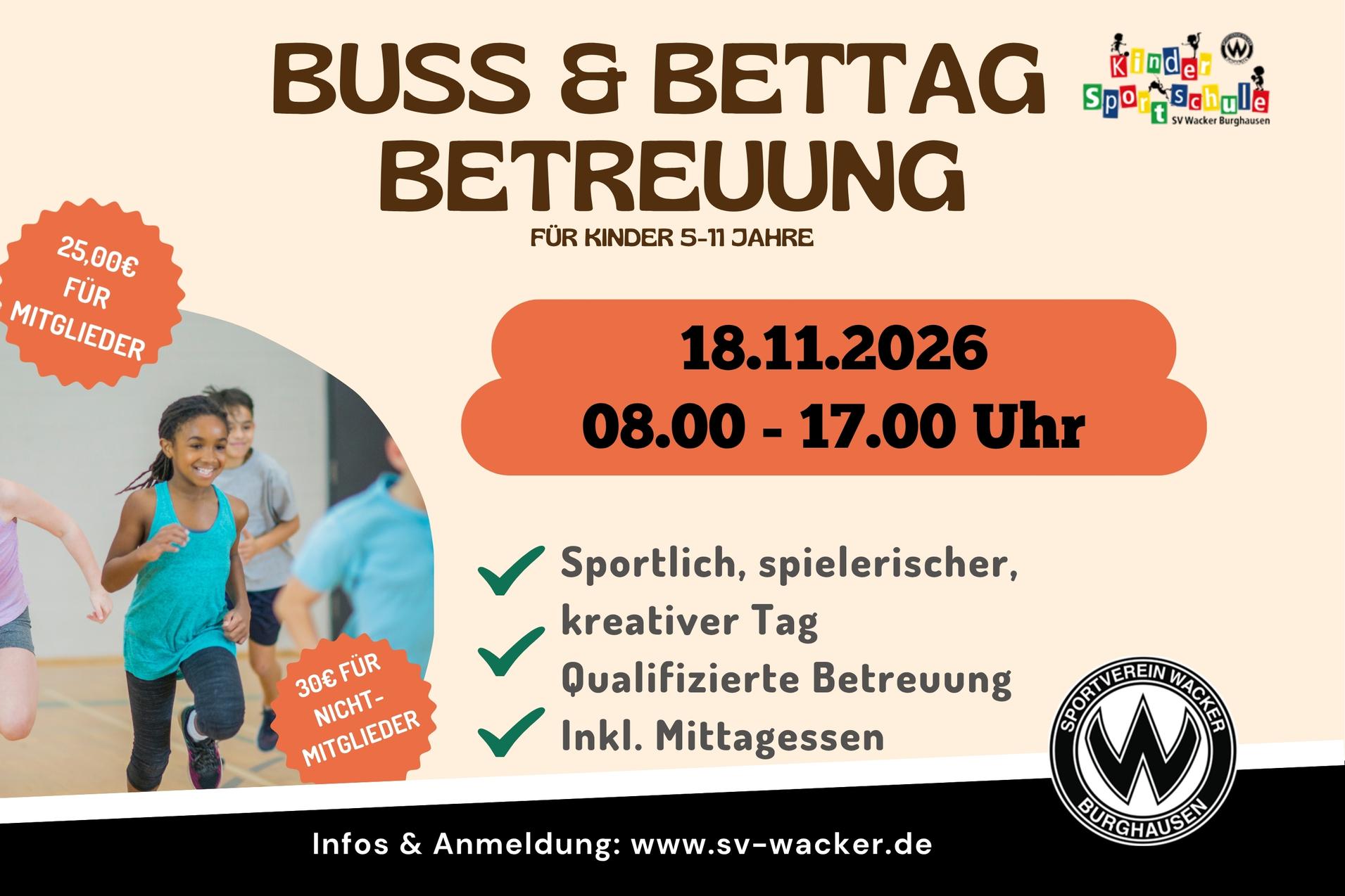 Wir bieten am 18.11. eine ganzt&auml;gige Kinderbetreuung an