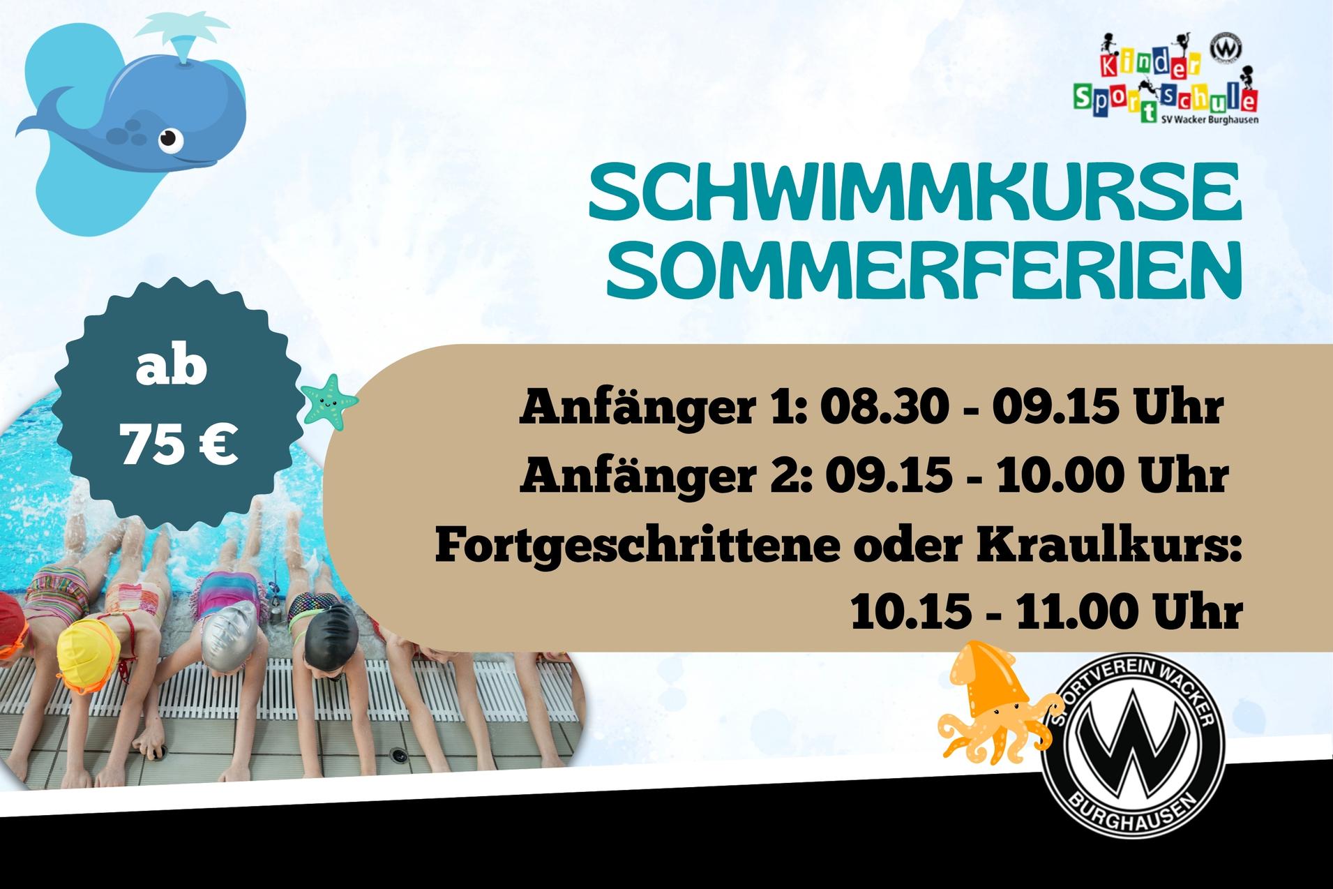 In den Sommerferien bieten wir wieder Schwimmkurse an. Die Anmeldung ist jetzt m&ouml;glich