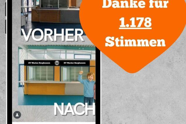 Danke für 1.178 STimmen beim Sparkassen-Spendenvoting 2025