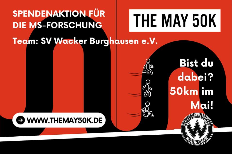 Der SV Wacker Burghausen stellt ein Team beim Spendenlauf May50k