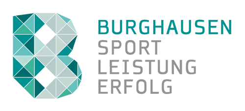 Logo der Sportstadt Burghausen. Burghausen Sport Leistung Erfolg